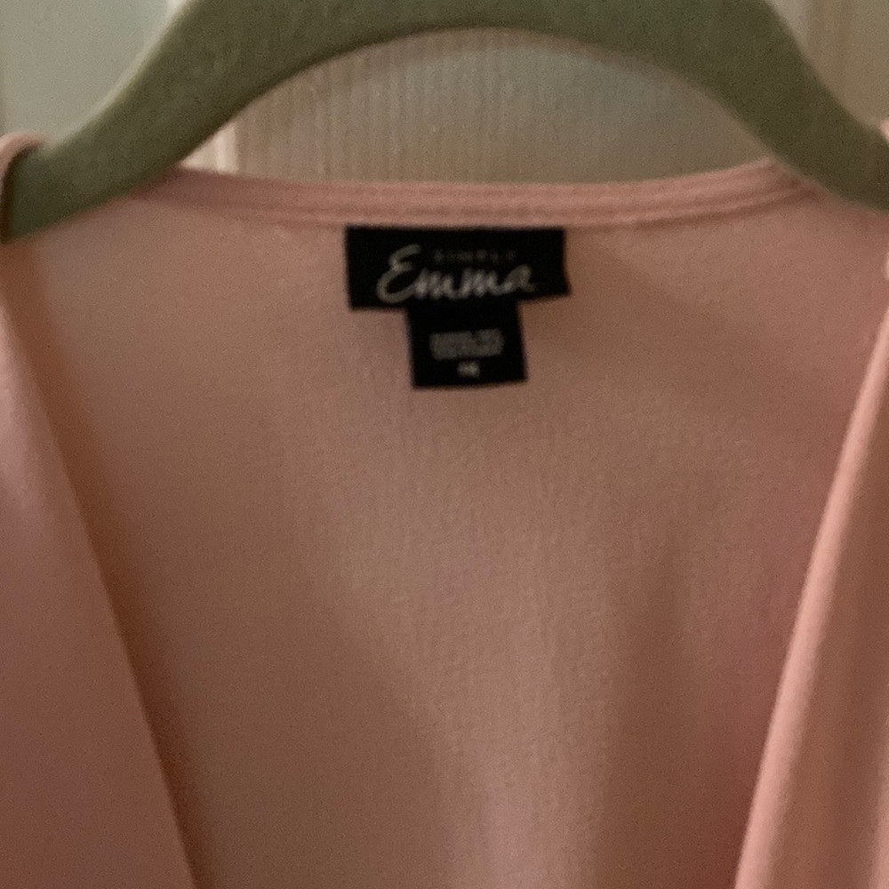 Beautiful pink lightweight Emma plus size jacket.